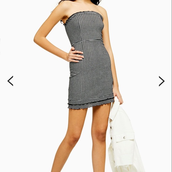 Topshop Dresses & Skirts - Check Bandeau Mini Dress Topshop Dresses & Skirts - Check Bandeau Mini Dress